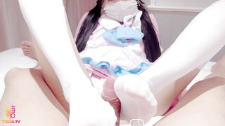 [糖心Vlog] 带妹妹躺飞的奖励 口足穴侍奉肉棒 白虎穴疯狂榨精口爆 - 荔枝味奶盖